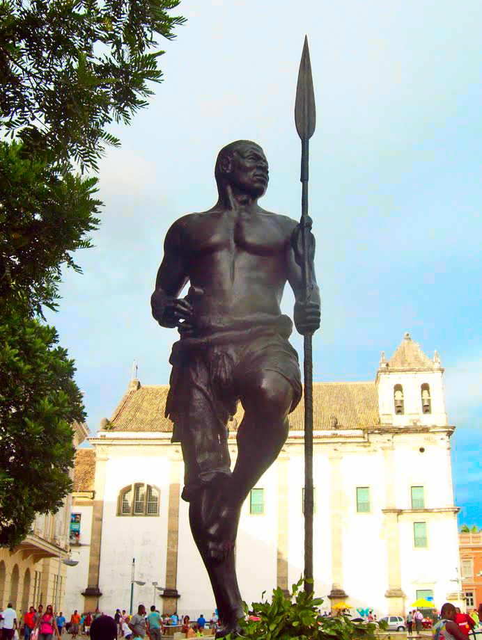 Statue de Zumbi à Salvador dans l'État de Bahia