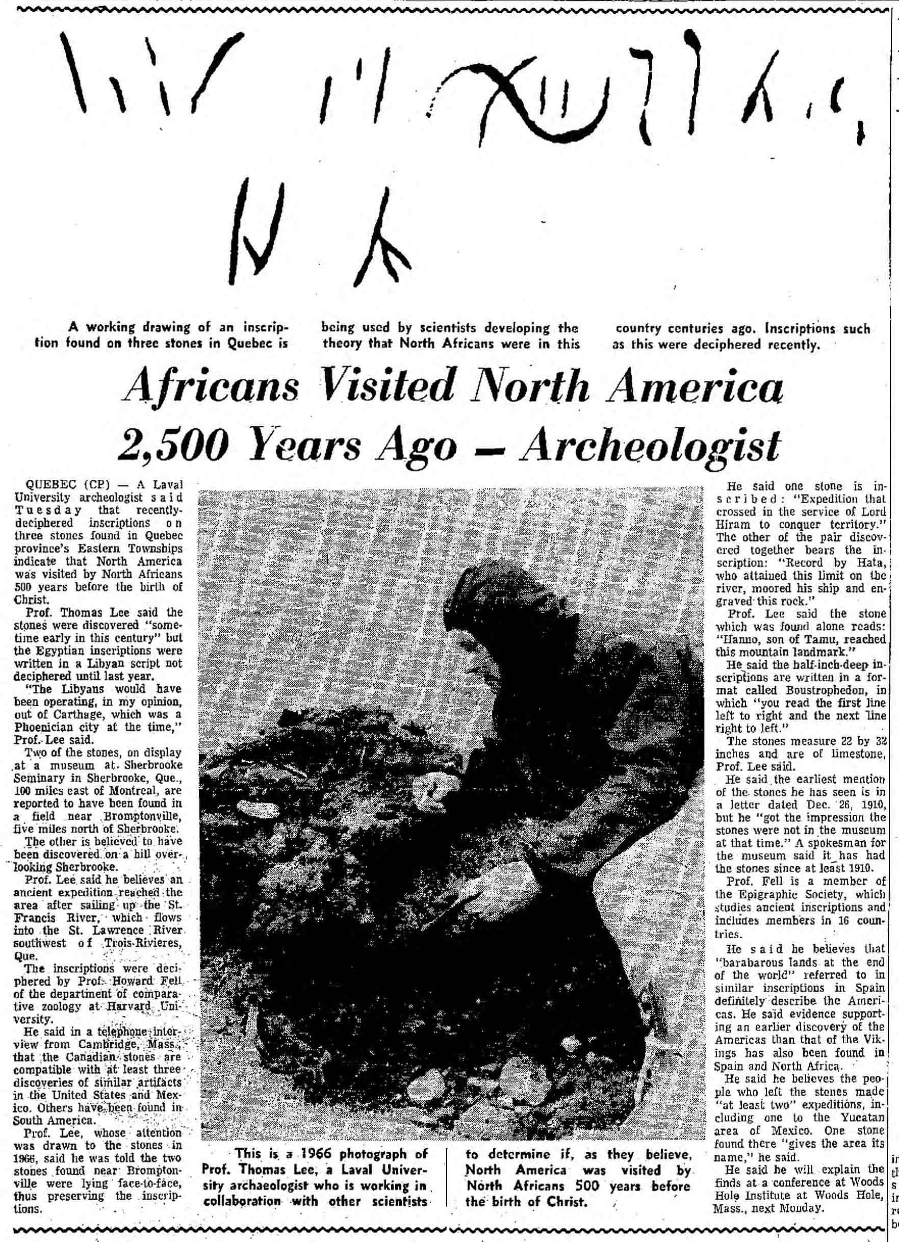 Africans visited North America 2500 years ago